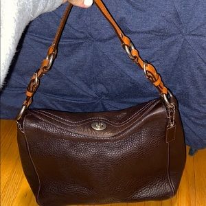 COACH brown shoulder bag